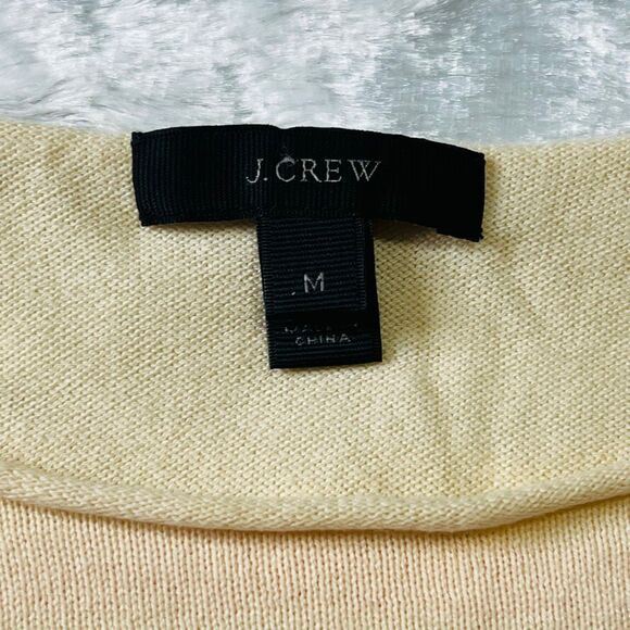 J. Crew Womens Champagne Jasmine Dip Dye Stripe Boat Neck Sweater Size Medium - Picture 3 of 5